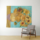 Tenture Vase avec douze tournesols | Van Gogh | (En situation (horizontale))