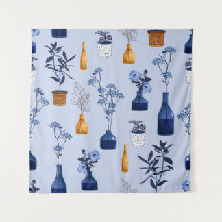 Tenture Vase Fleurs Modernes Monotone Vintage