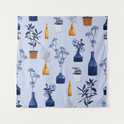 Tenture Vase Fleurs Modernes Monotone Vintage (Devant)