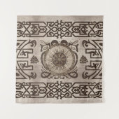 Tenture Végétarienne - Ornement de boussole viking (Devant)