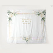 Tenture Végétation aérée Fleurs blanches Photo Prop Baptêm (Devant (Horizontal))