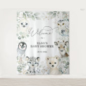 Tenture Végétation d'hiver Gold Arctic Animaux Baby Welcom (Devant)