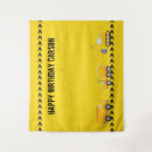 Tenture Véhicule de Construction Fête d'Anniversaire Enfan (Devant)