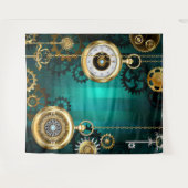 Tenture Veille bijoux Steampunk sur un Arrière - plan vert (Devant (Horizontal))