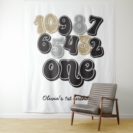 Tenture Veille du Nouvel An Premier Anniversaire (En situation)