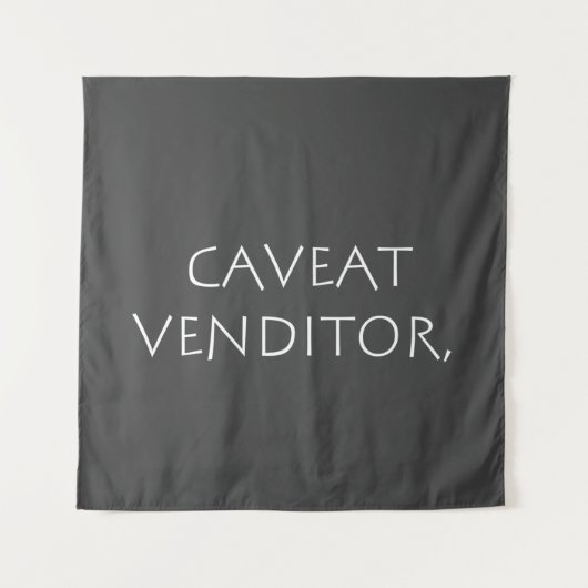 Tenture Vendeur de caveat (Devant)