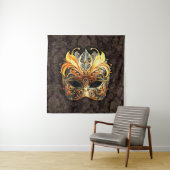 Tenture Venetian Masquerade Golden Mask (En situation)
