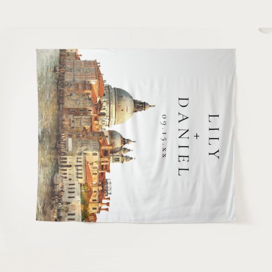 Tenture Venice Wedding Photo Backdrop (Devant (Horizontal))