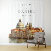 Tenture Venice Wedding Photo Backdrop (En situation)
