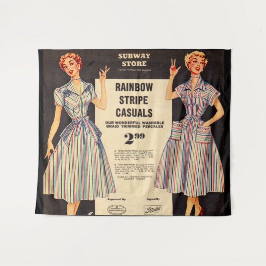 Tenture Vente 1953 de robe de magasin de souterrain de (Devant (Horizontal))