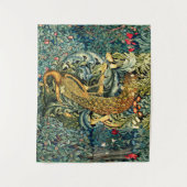 TENTURE VERDURE, ANIMAUX FORESTIERS, PEACOCK EN VERT FLORA (Devant)