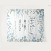 Tenture Verdure Feuillage Eucalyptus Mariage Bienvenue (Devant (Horizontal))