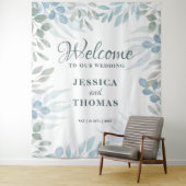 Tenture Verdure Feuillage Eucalyptus Mariage Bienvenue (En situation)
