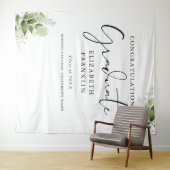 Tenture Verdure Floral Graduation Photo Booth fond (En situation (horizontale))