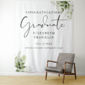 Tenture Verdure Floral Graduation Photo Booth fond (En situation)