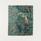 Tenture VERDURE, Hares FORESTIERS, Hares Floral vert (Devant)