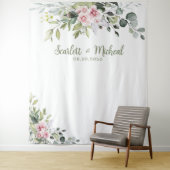 Tenture Verdure rose pâle Mariage Arrière-plans (En situation)