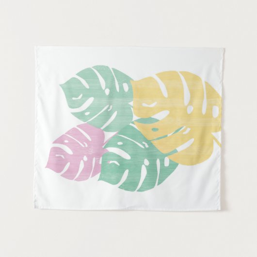 Tenture Verdure tropicale - Monstera Feuilles (Devant (Horizontal))