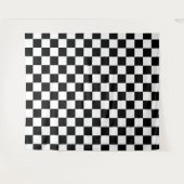 Tenture Vérifier noir blanc À damiers Motif tableau de bor (Devant (Horizontal))