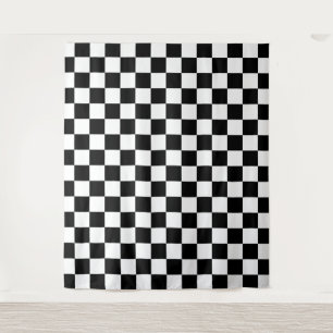 Tenture Vérifier noir blanc À damiers Motif tableau de bor