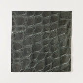 Tenture Véritable alligator noir texture cuir, gros plan (Devant (Horizontal))
