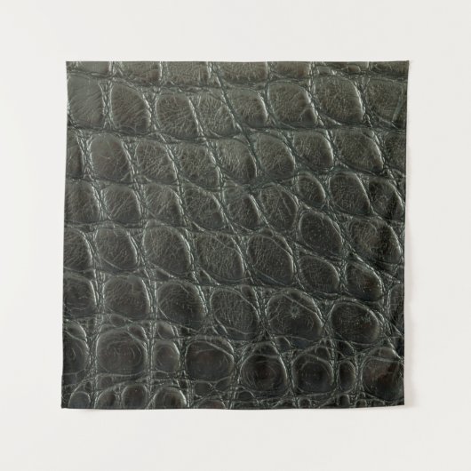 Tenture Véritable alligator noir texture cuir, gros plan (Devant)