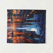 Tenture Véritable paysage urbain de nuit (Devant (Horizontal))