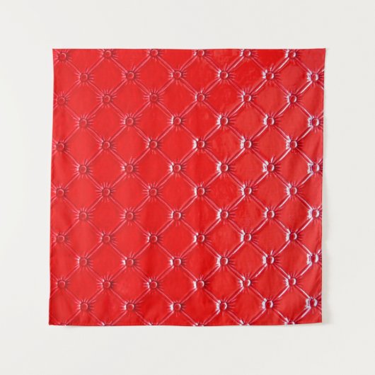 Tenture Véritable rembourrage en cuir rouge. (Devant (Horizontal))