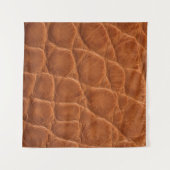 Tenture Véritable texture en cuir d'alligator brun brun br (Devant (Horizontal))