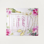 Tenture Verre à vin floral Baby Shower de mariage (Devant (Horizontal))