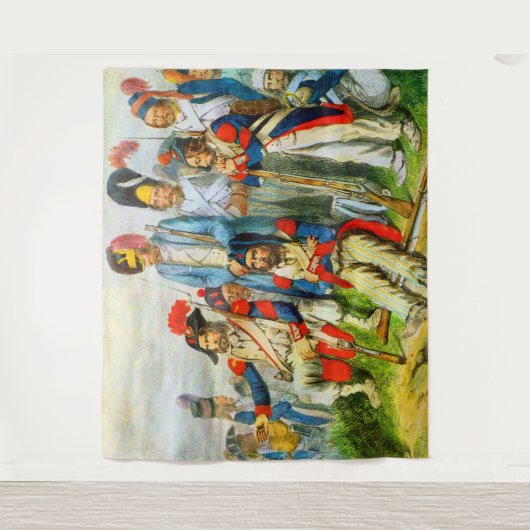 Tenture vers 1796 Les soldats de Napoléon (Devant)
