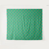 Tenture Vert beige, motif plaid (Devant (Horizontal))
