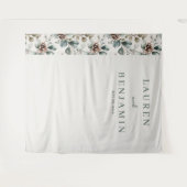 Tenture Vert Botanique Serein Atténué (Devant (Horizontal))