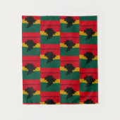 Tenture Vert Or Rouge Noir Afrique Crochet Artistique Impr (Devant)