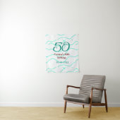 Tenture Vert rouge 50 anniversaire anniversaire ajouter no (En situation)