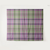 Tenture Vert, tartan classique lilas. (Devant (Horizontal))