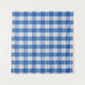 Tenture Vêtements de table recouverts de blanc bleu. (Devant (Horizontal))