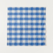 Tenture Vêtements de table recouverts de blanc bleu. (Devant (Horizontal))