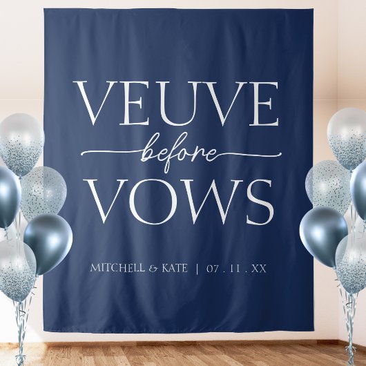 Tenture Veuve avant vows Marine Bleu et blanc Fête des mar