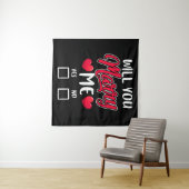 Tenture Veux-tu me marier une proposition - Jour des Valen (En situation (horizontale))