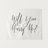 Tenture Veux-tu m'épouser Crème Proposition de Mariage (Devant (Horizontal))