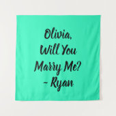 Tenture Veux-tu m'épouser | Demande en mariage (Devant)