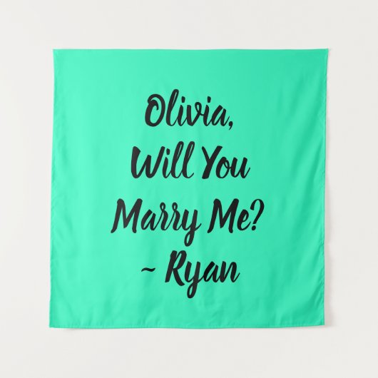 Tenture Veux-tu m'épouser | Demande en mariage (Devant)