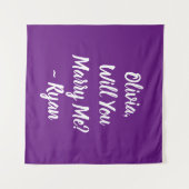 Tenture Veux-tu m'épouser | Demande en mariage (Devant (Horizontal))