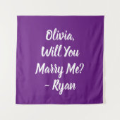 Tenture Veux-tu m'épouser | Demande en mariage (Devant)