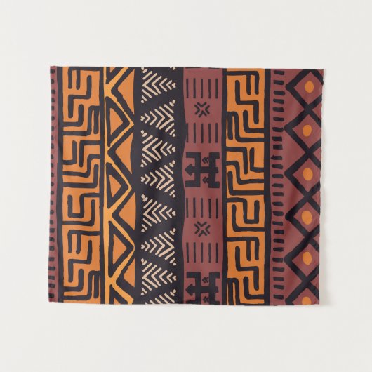 Tenture Vibes Africaines Ethniques En Style Bohème (Devant (Horizontal))