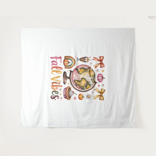 Tenture Vibes d'automne (Devant (Horizontal))