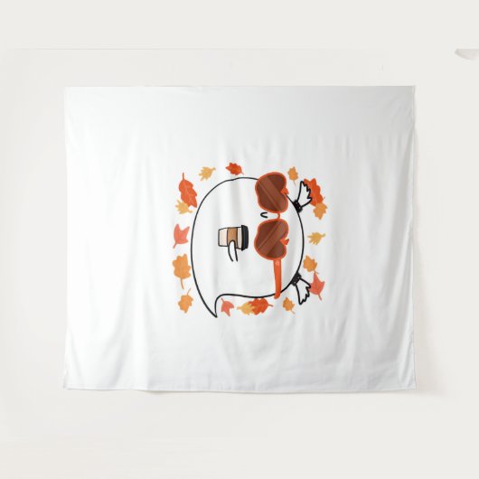 Tenture Vibes D'Automne Cute Ghost Classic T-Shirt (Devant (Horizontal))