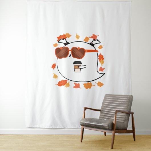 Tenture Vibes D'Automne Cute Ghost Classic T-Shirt (En situation)