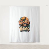 Tenture Vibes de chat éffrayantes (Devant)